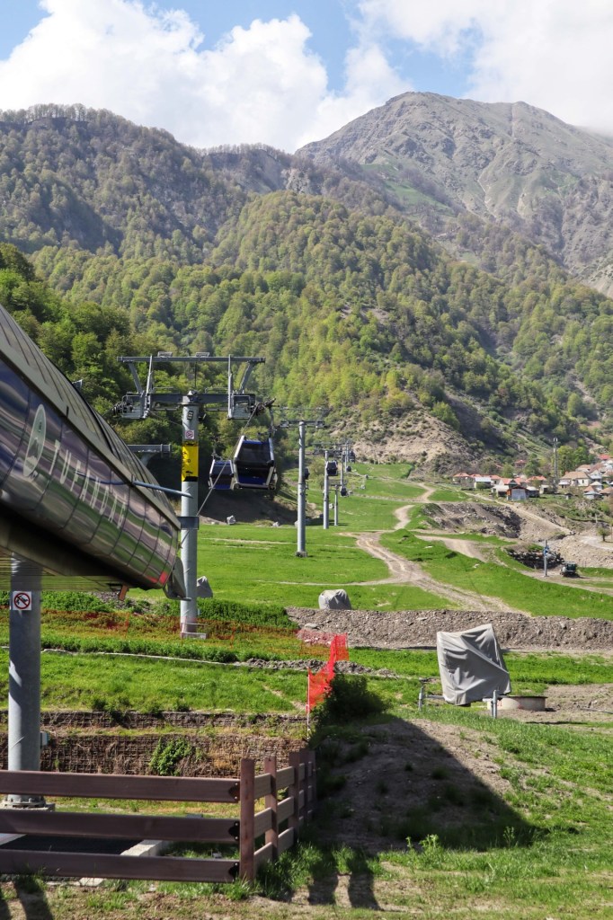 Ropeway at Gabala, a beauty spot on the hills, from the corner table, #fromthecornertable, Azerbaijan | Copyright Image | From The Corner Table
