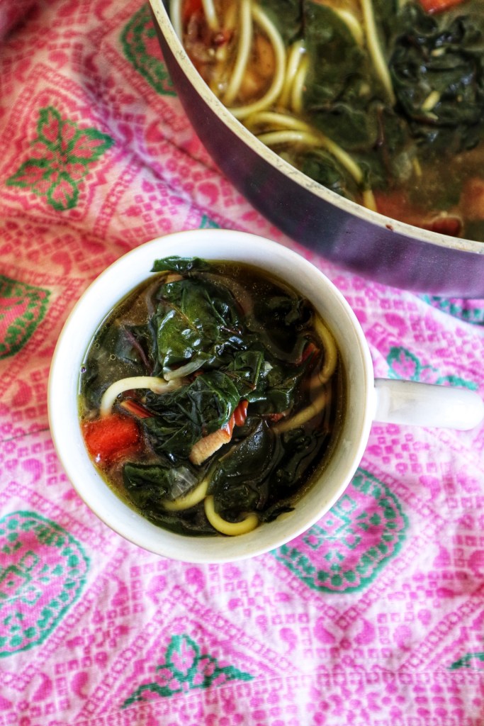 Chicken Lettuce Soup in a mug | Copyright Image | From The Corner Table