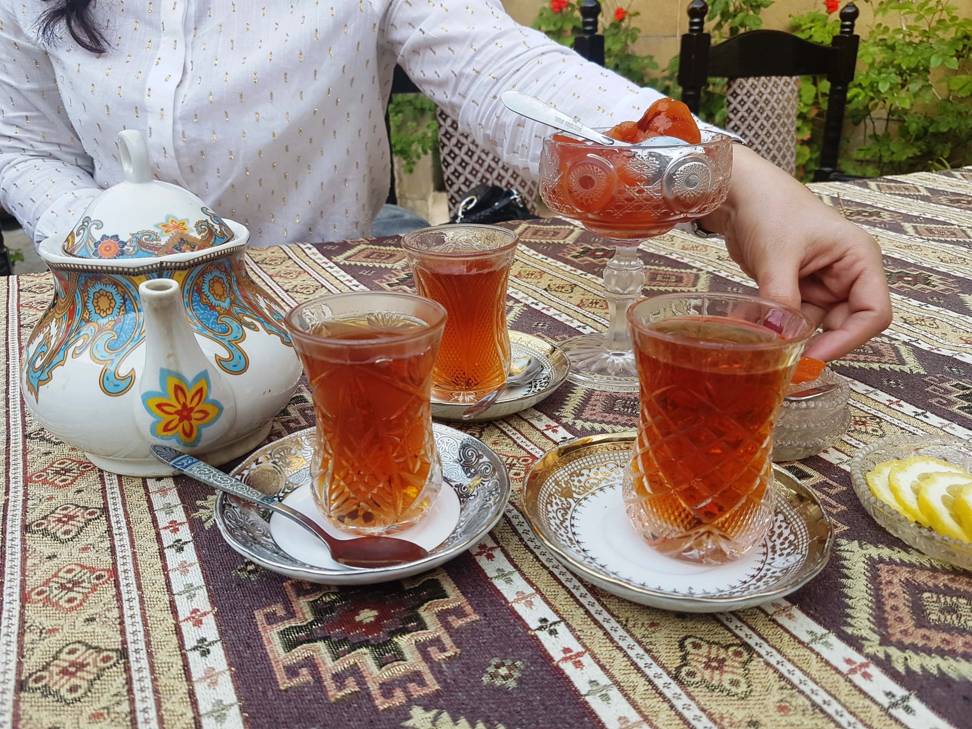 Chai time in Baku, Azerbaijan | Copyright Image | From The Corner Table