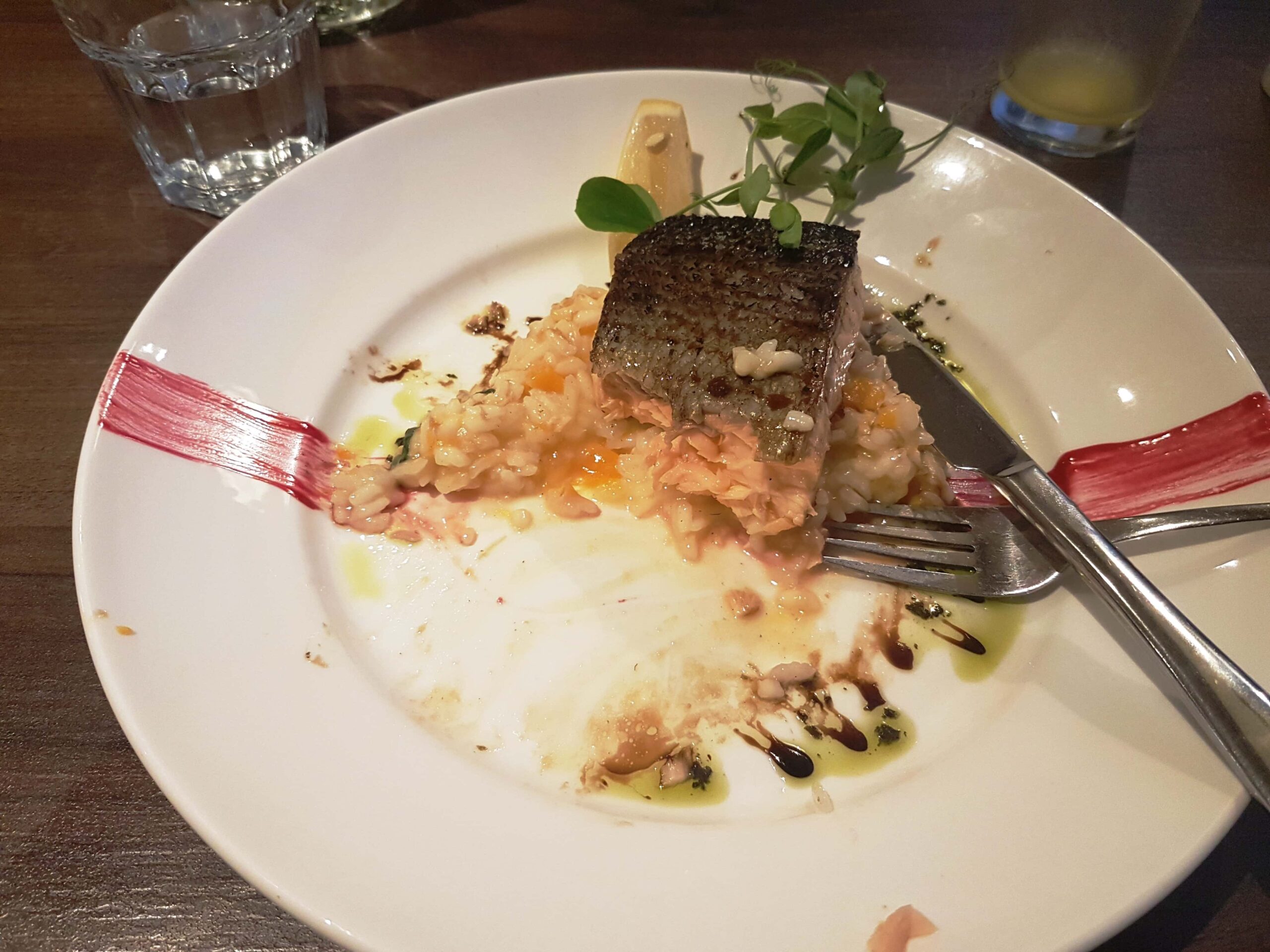 Salmon with risotto, food blog, travel tuck-in talk, culinary experiences, scotland delicacies, scotland diaries