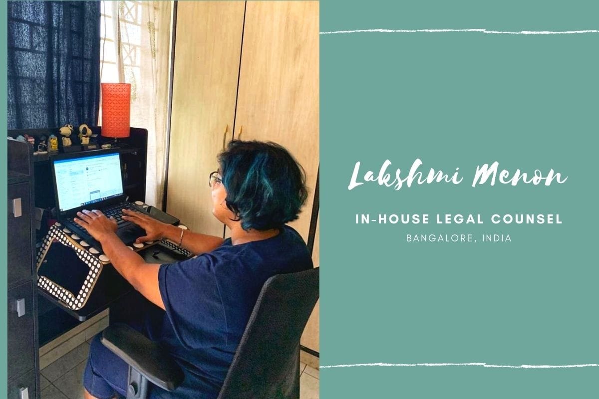 Lakshmi Menon's home work desk (copyright image) - From The Corner Table (the blog)